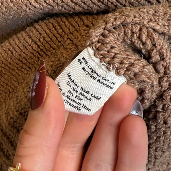 James Street Co Tan Chunky Knit Ida Cable Sweater M - Picture 11 of 12